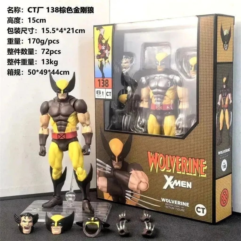 Action Figure Mafex 138 Wolverine Brown Comic Ver CT Toys