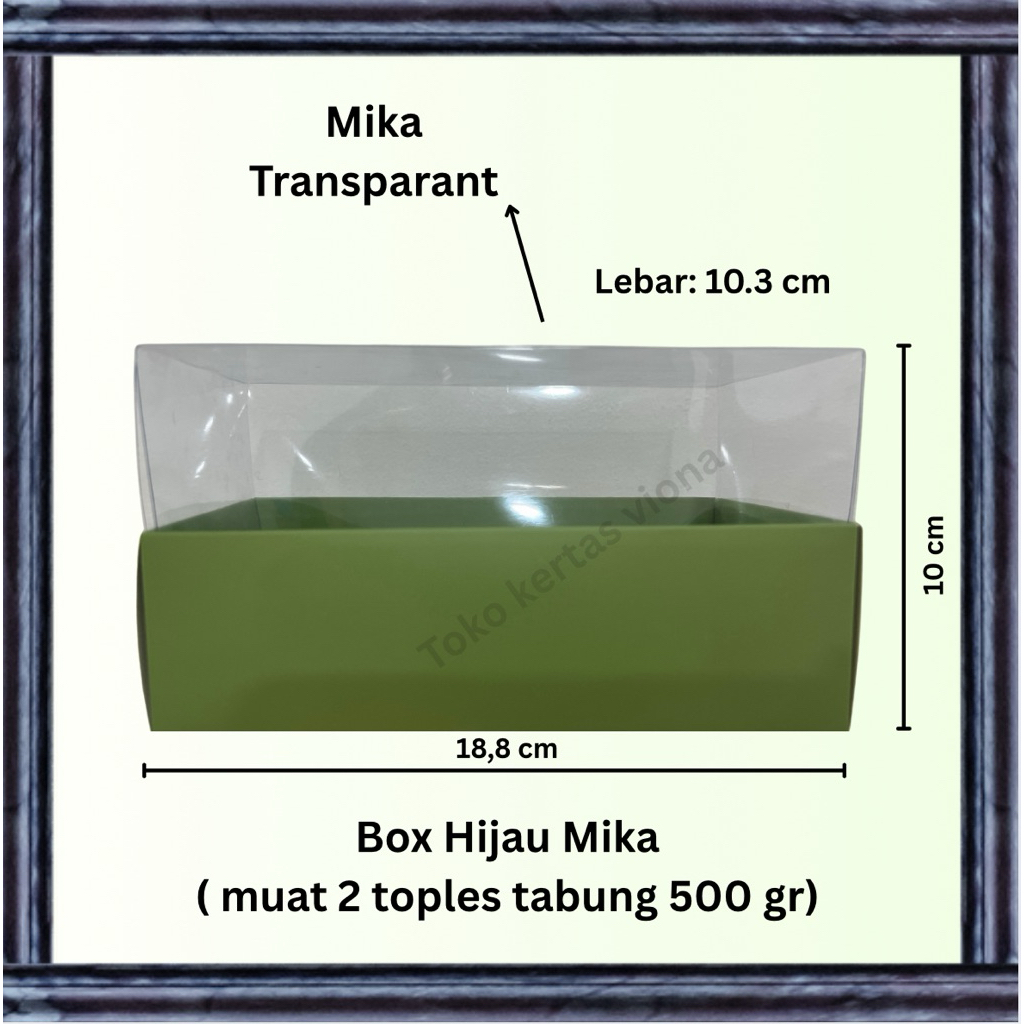 

(isi 5) Box Mika/ hampers 2 toples (18,8x10x10,3 cm)