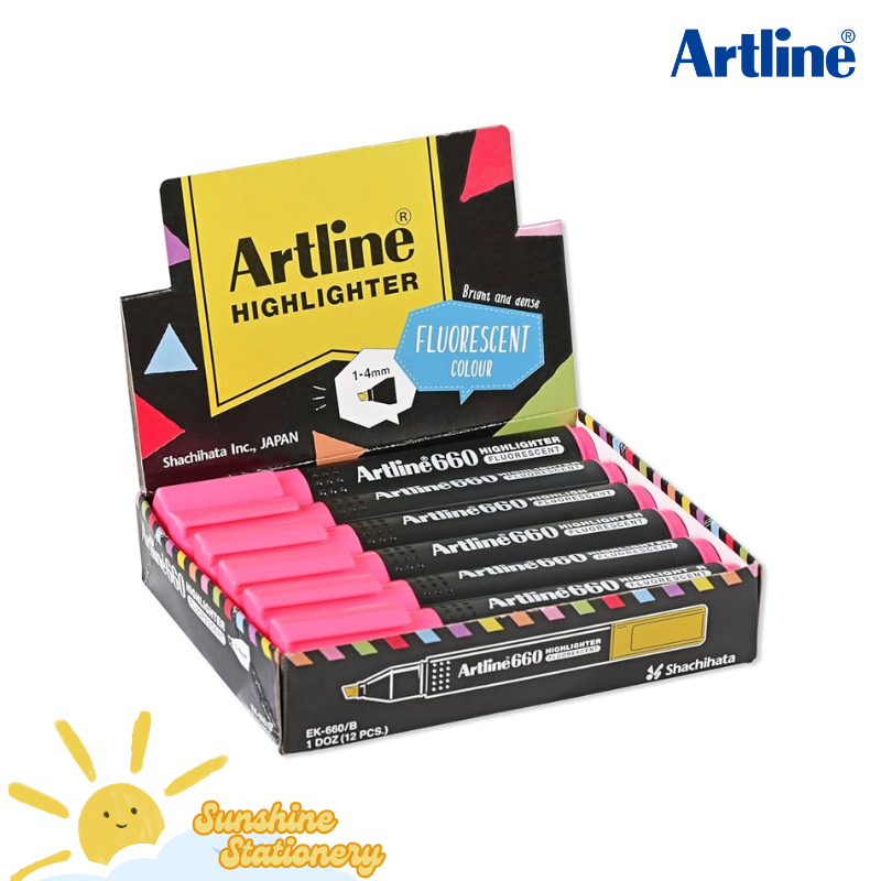 

[BOX/12PCS] ARTLINE Highlighter Fluorescent & Pastel EK-660 Textmarker