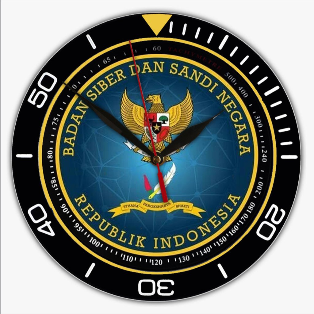 Jam Dinding BSSN Aesthetic Ruang Tamu Kayu PVC