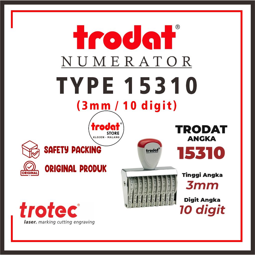 

Stempel trodat 15310 numerator