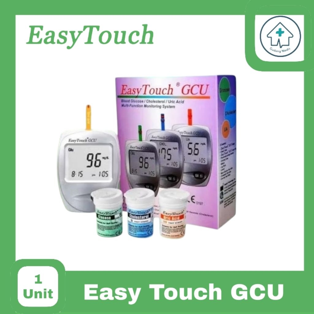 Easy Touch GCU  Alat Test Gula Darah Easy Touch  Cek Gula Asam Urat Kolesterol Easy Touch