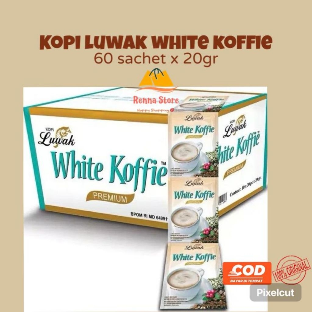 

Kopi Luwak White Koffie ( 6Rtng isi 60 sachet) 20gr