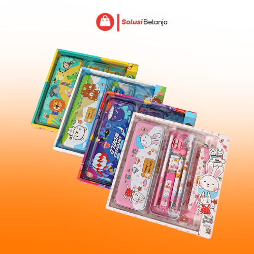 

2010 STATIONARY SET Kotak Pensil Anak Set 7In1 Stationery Alat Tulis Kotak Pensil Karakter Murah Y1619