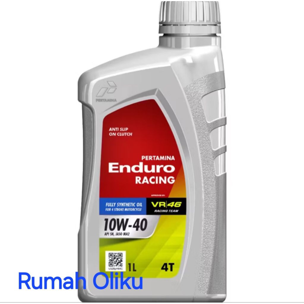 OLI Enduro Racing 800ml- 1liter 10-40w untuk motor beat, vario, Scoopy, Mega pro, Jupiter Mx, Verza,