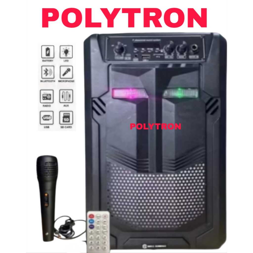 Speaker Bluetooth QS 889 Free Microphone KIMISO/POLYTRON 8.5 Inch