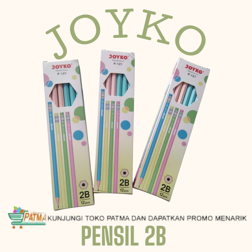 

JOYKO PENSIL 2B FANCY 1 SET (ISI 12 PCS)
