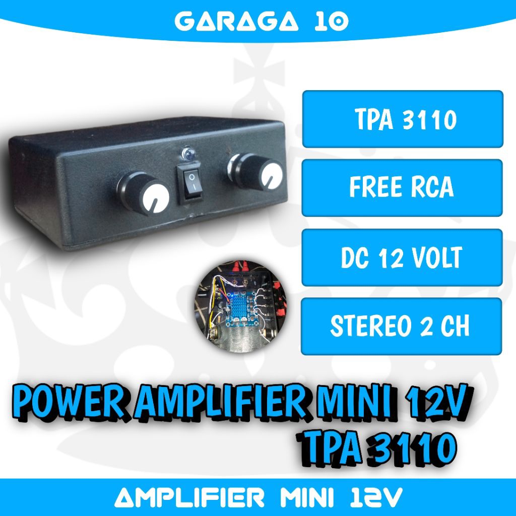 Power Mini 12v TPA 3110 30watt x 2 stereo|| Power TPA3110 HW-404 DC 12volt/aki