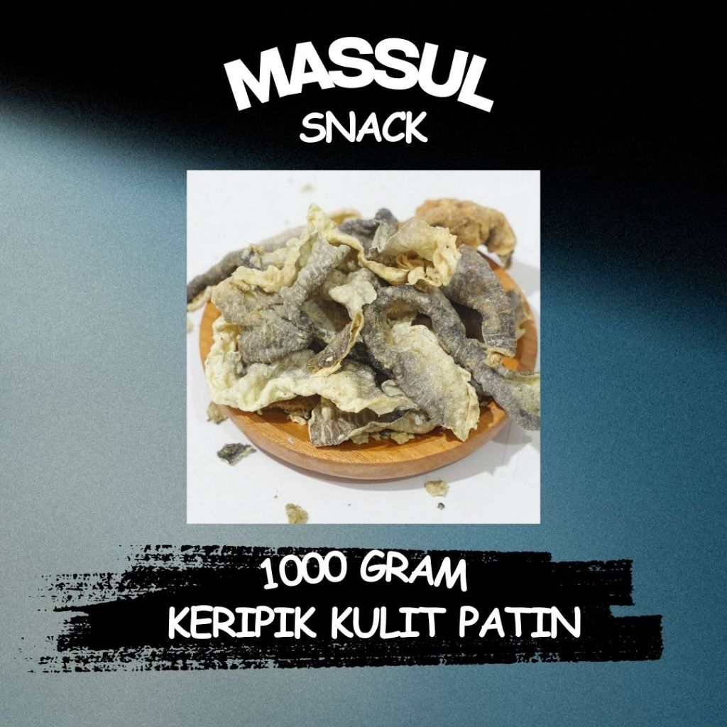 

[1000 gram] Kripik Krupuk Kulit Ikan Patin Ori