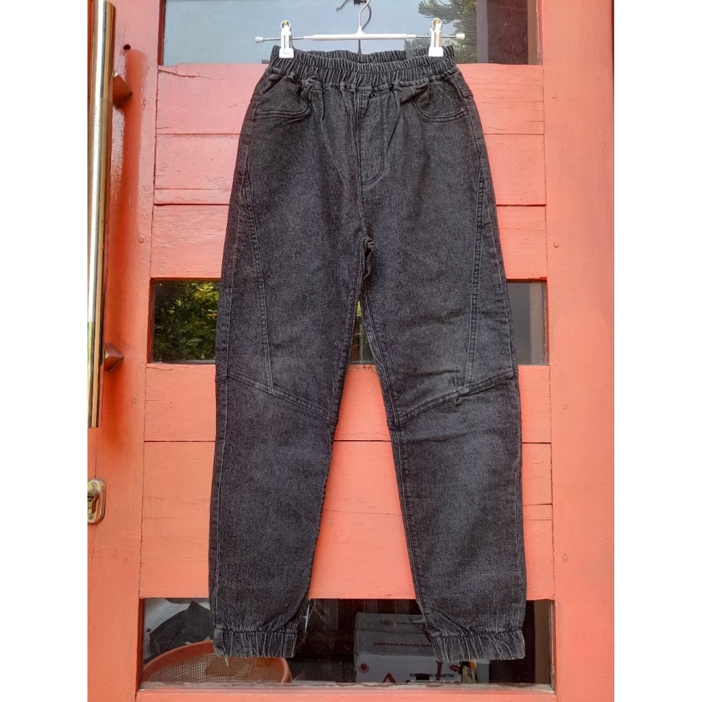 Celana Jogger Jeans Snnowblack, Celana Jeans Jogger, Jogger Pants