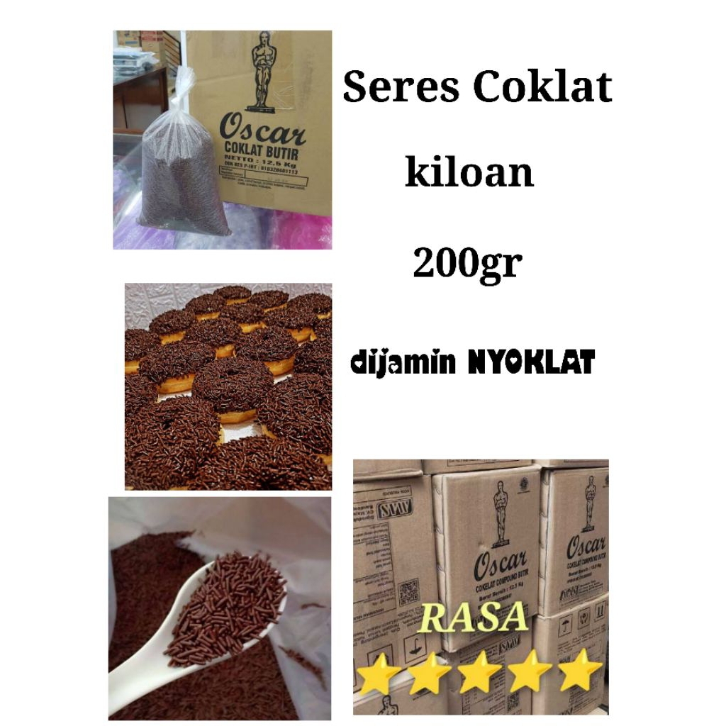 

seres coklat kiloan Oscar 200gr dijamin NYOKLAT