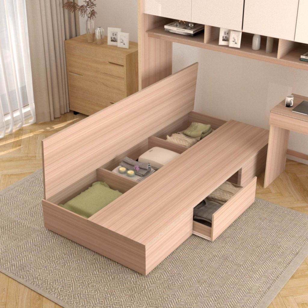 KAYUNA.idea Clay Tempat Tidur Set Lemari Meja 100/120/160/180/ Dipan 100/120/160/180 /Dipan Murah/ R
