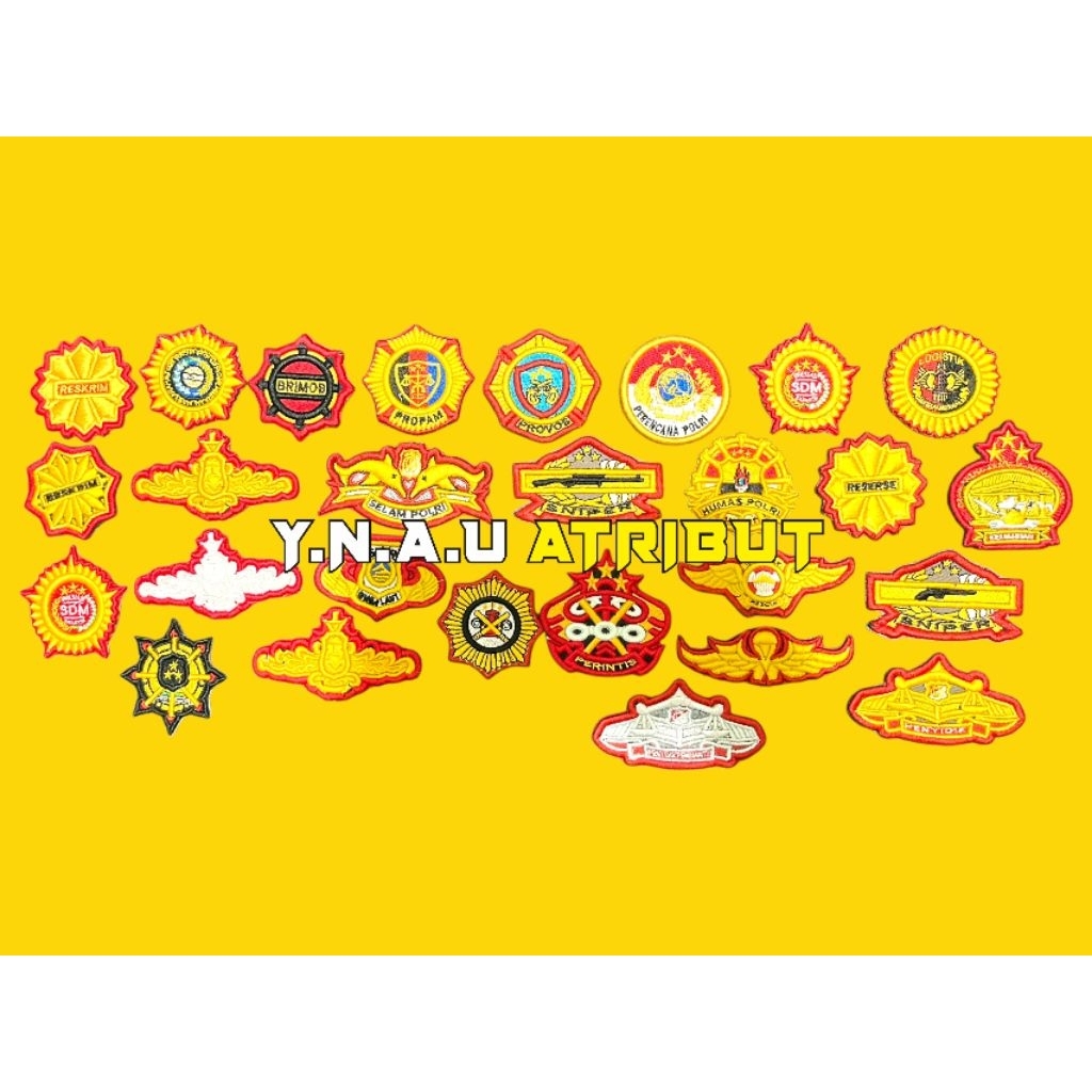 ATRIBUT PDL POLRI / PIN SAR POLRI/PIN SELAM POLRI/PIN SNIPER POLRI/PIN RODA SABHARA POLRI/PIN SDM PO