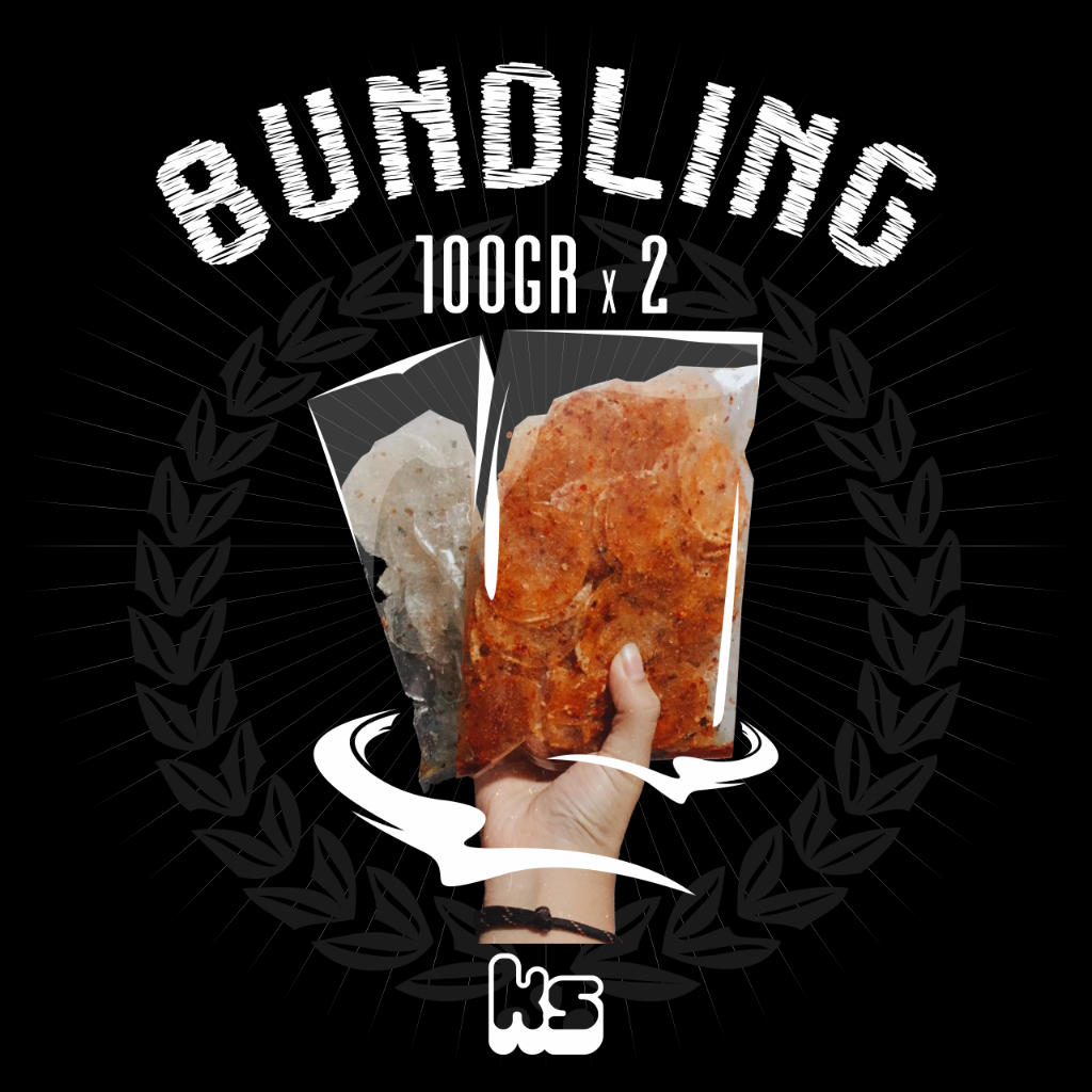 

(200gr) BUNDLING PIKCA KAMEUMEUT /KRIPIK KACA/KERIPIK BELING/KRIPCA 2 RASA 100gr*2