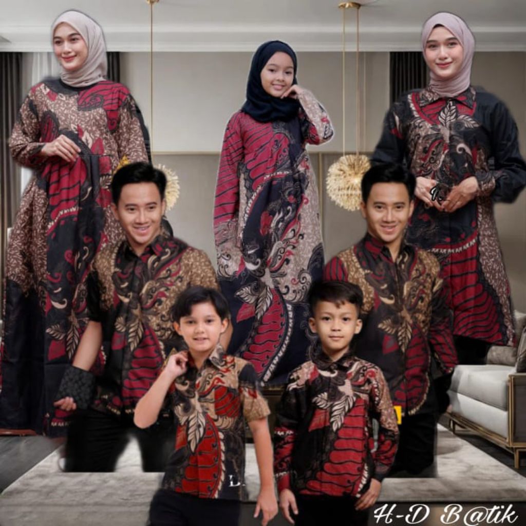 batik couple motif sangkuriang merah