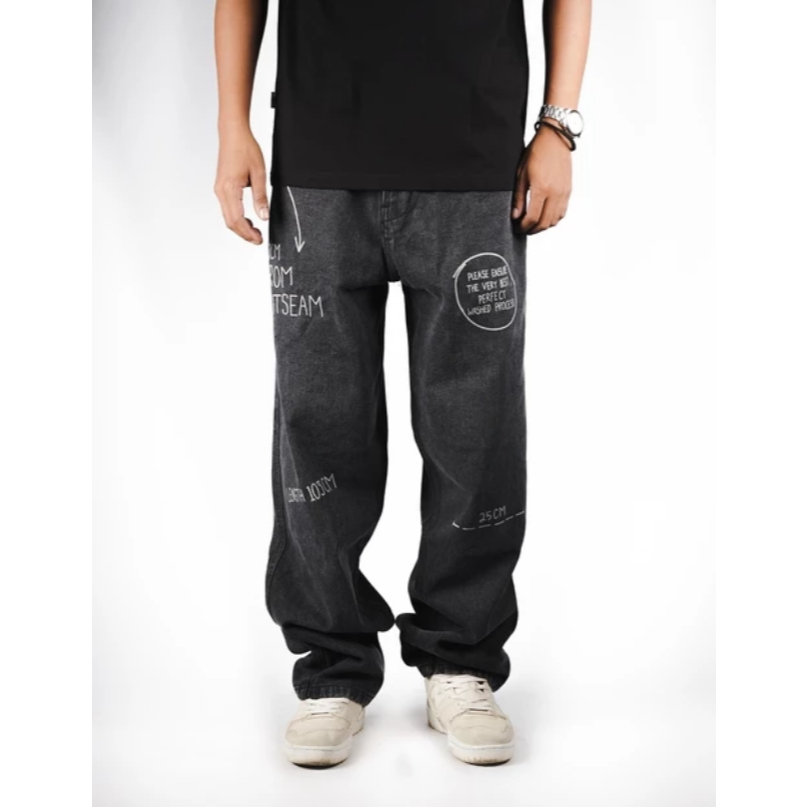 Celana Baggy Jeans RBY Celana Gombrong Pria Baggy Jeans