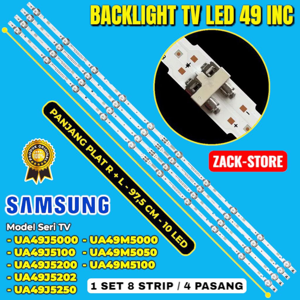 BACKLIGHT TV LED SAMSUNG 49 INC UA49M5000 UA 49M5100 UA49M5200 UA49M5050 UA49J5250 UA49J5200 UA49J52