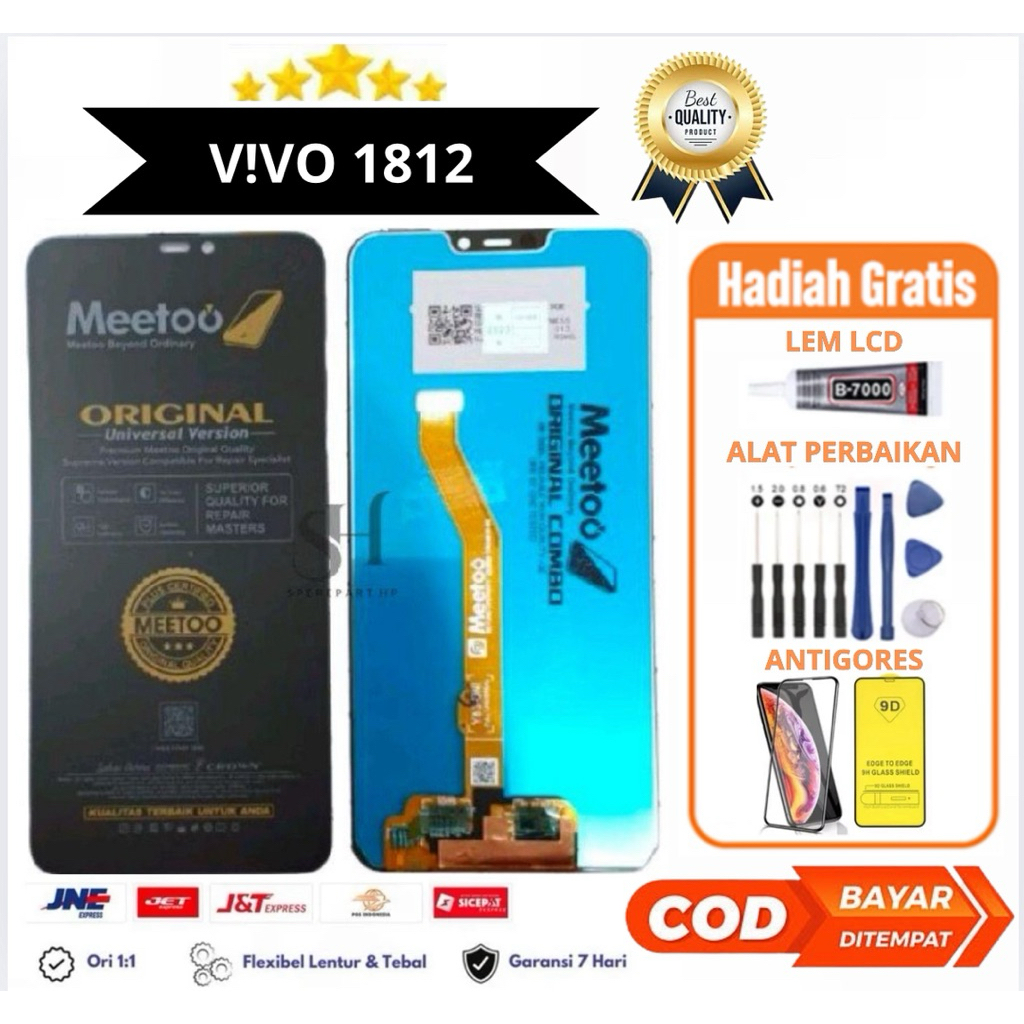 Lcd Touchscreen Vivo 1812 Fullset Original Gratis Lem obeng antigores
