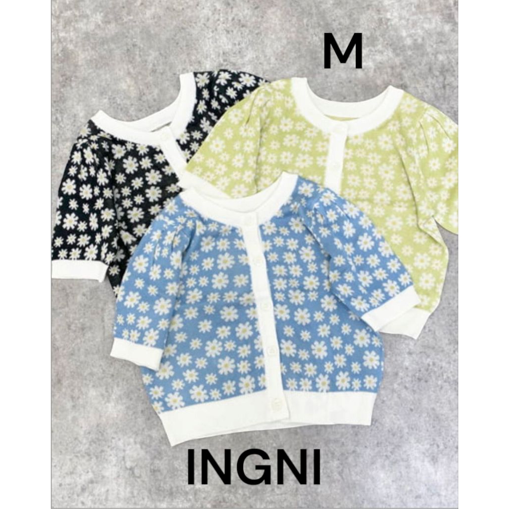 INGNI Cardigan Lengan pendek Bunga size M BLUE