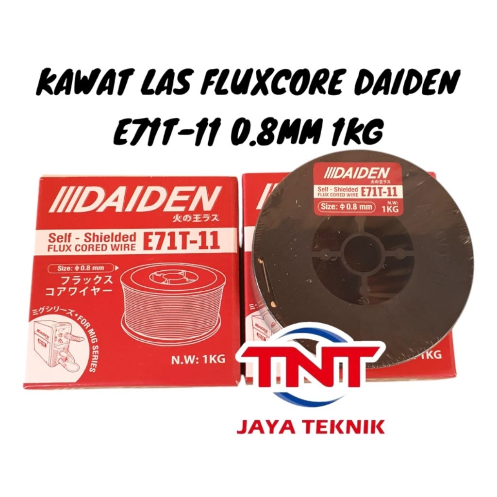 KAWAT LAS FLUX CORE WIRE DAIDEN 0.8MM / KAWAT LAS MIG WIRE FLUX CORE 0.8 MM DAIDEN 1KG