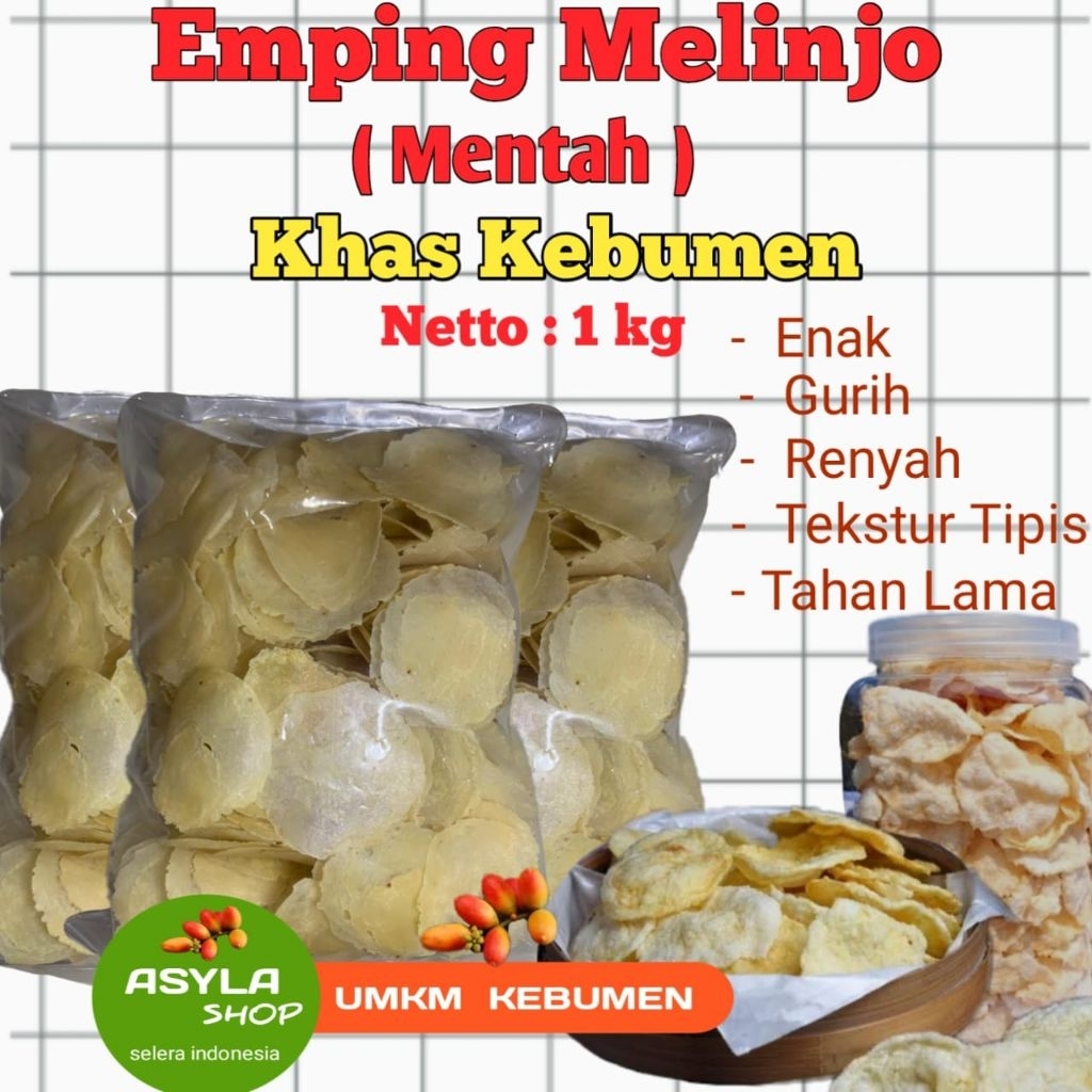 

Emping Melinjo Super Khas Kebumen Garansi Kering Siap Goreng