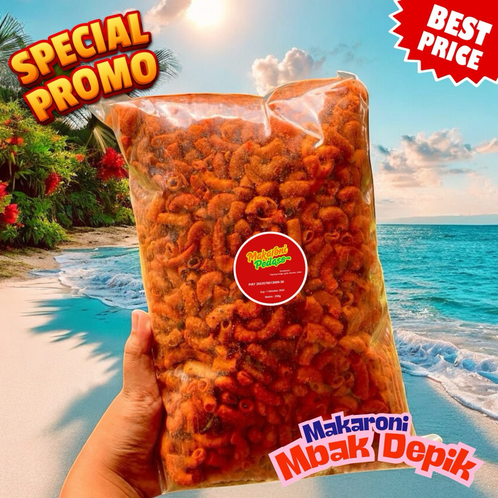

Promo Makaroni Pedas 250gr – Pedasnya Nampol, Termurah di Surabaya