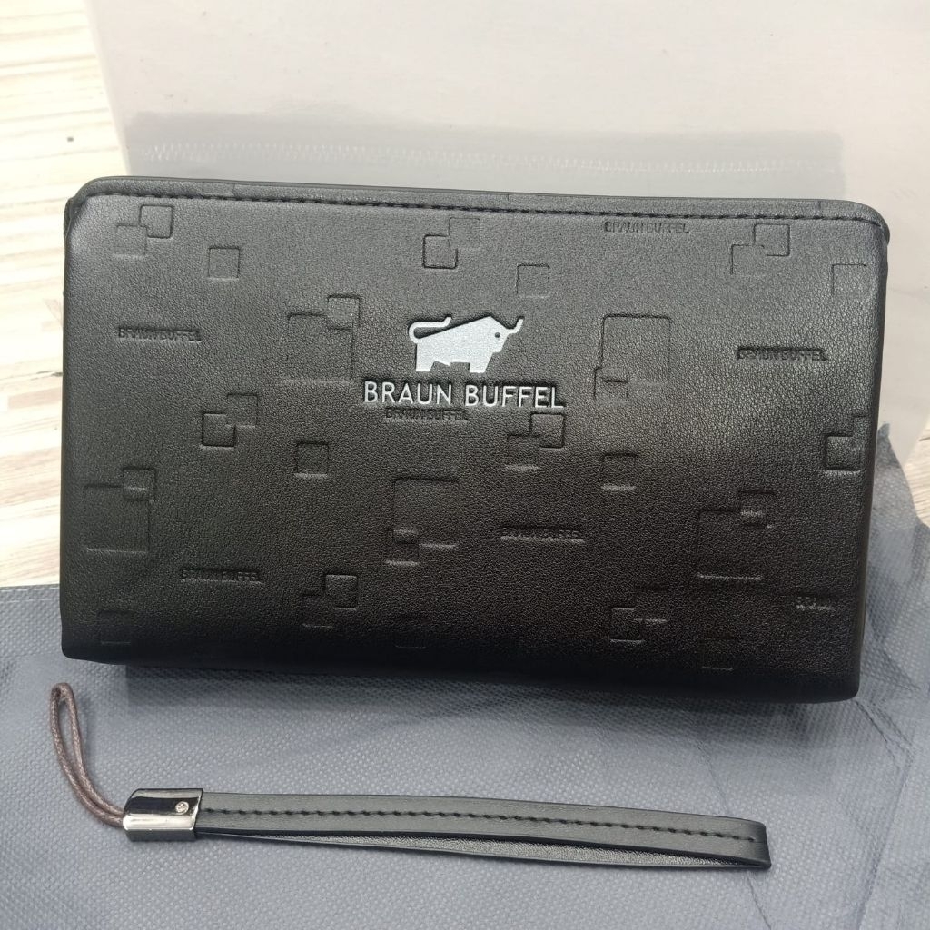 Handbag kulit kunci kode Braun Buffel clutch bag tas tangan kulit unisex