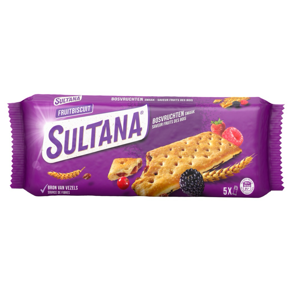

Sultana Blackberry fruit biscuits made in Holland
