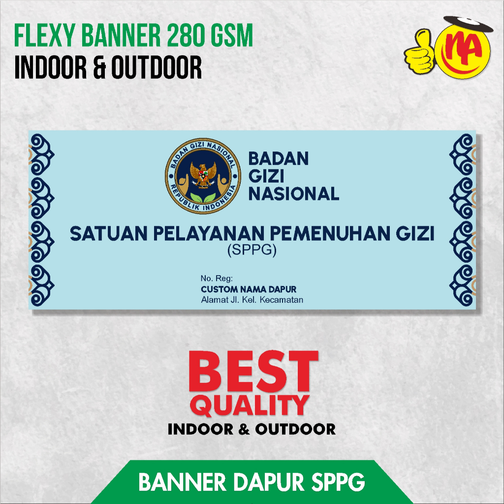 Banner dapur SPPG / Banner BGN / Spanduk Dapur SPPG / Spanduk Dapur BGN