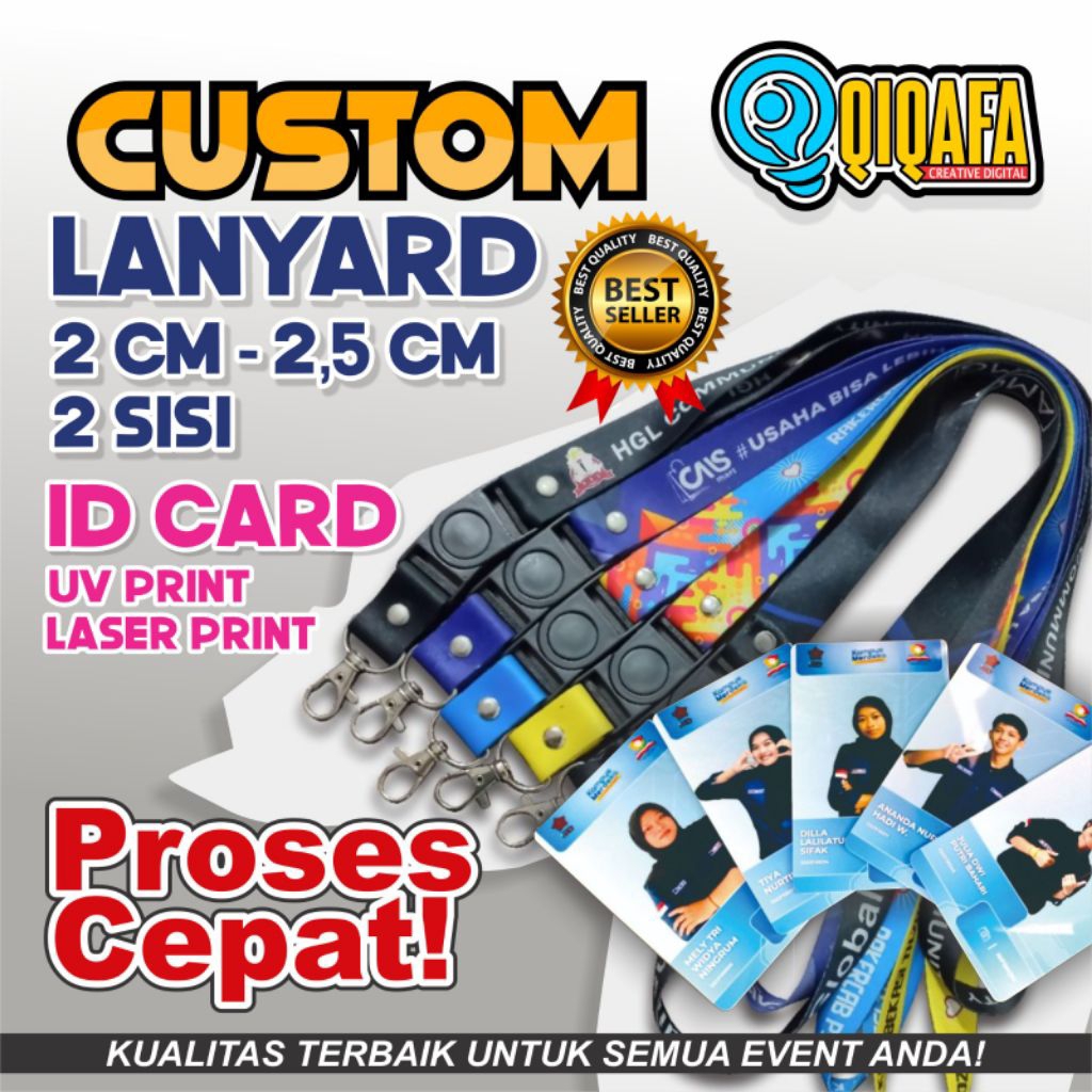 

Lanyard + ID Card Custom Full Set Express FREE DESIGN