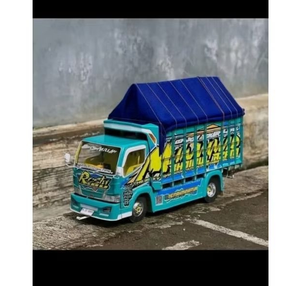 Mainan Anak Miniatur Truk Oleng Kayu Keren Full Variasi