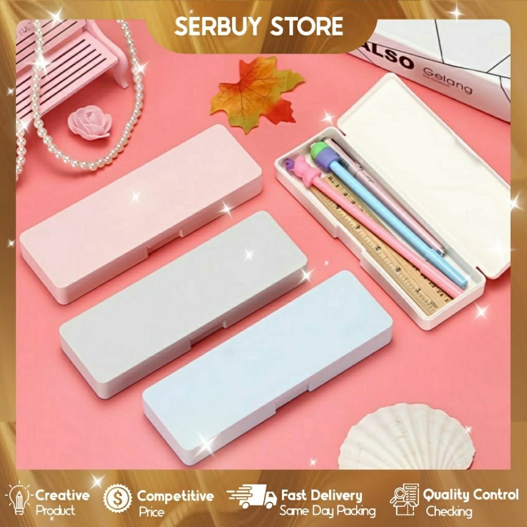 

Pen Box/Kotak Pensil Anak/Kotak Penyimpanan Alat Tulis/Kotak Pensil Polos