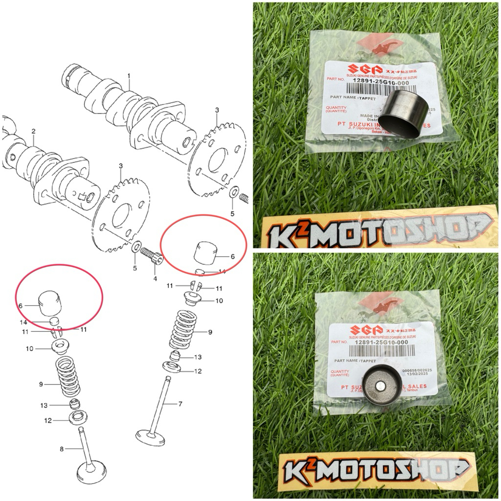 Tappet Rumah Tutup Sim Satria Fu Karbu Satria Fu Fi Suzuki GSX R S 150 Raider Fi Original SGP