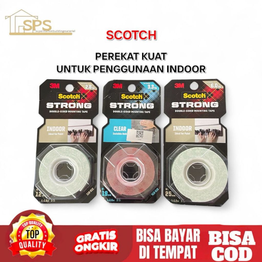 DOUBLE SIDED MOUNTING TAPE DOUBLE TAPE PEREKAT KUAT