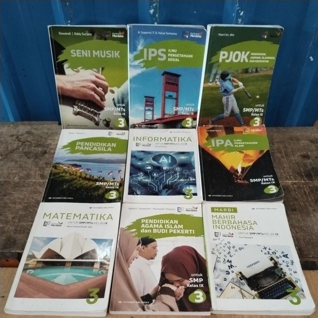BUKU PAKET IPS, IPA, PJOK, SENI MUSIK, PANCASILA, INFORMATIKA, MATEMATIKA, PAI, B.INDONESIA KELAS 3/