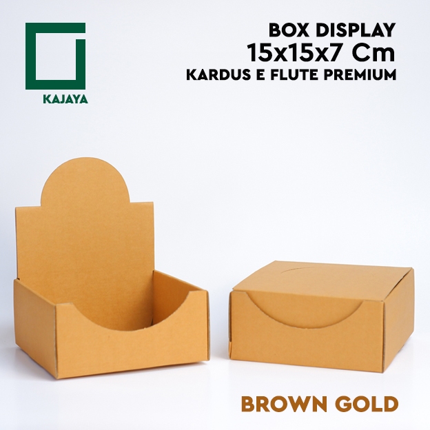 

Box Display 15x15x7 Cm Gift Hampers Kemasan Kosmetik Counter Pie Pack Kardus E Flute Rak Kecil Parfum Kosmetik