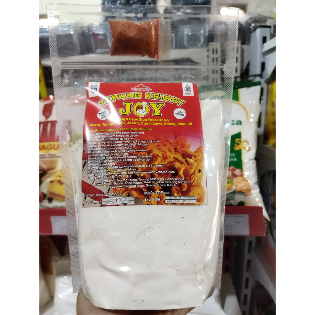 

Tepung Krispy Joy 430gr / Tepung Crispy Joy Siap Pakai Ekonomis