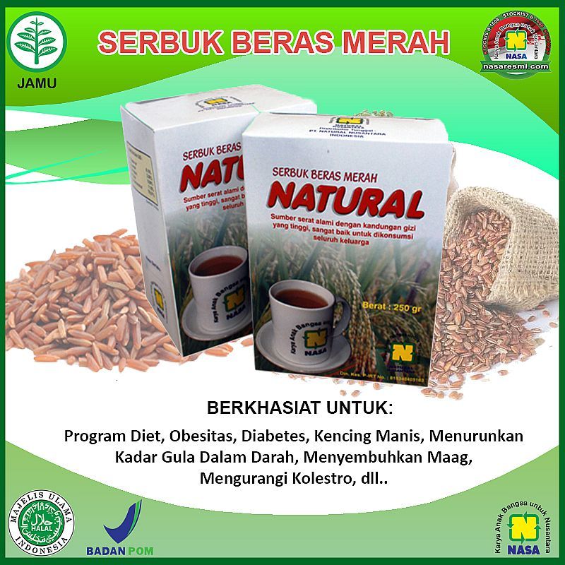 

SERBUK BERAS MERAH NATURAL 250GR DAN 500GR NASA-SBMN (DIET&PENGGEMUK)