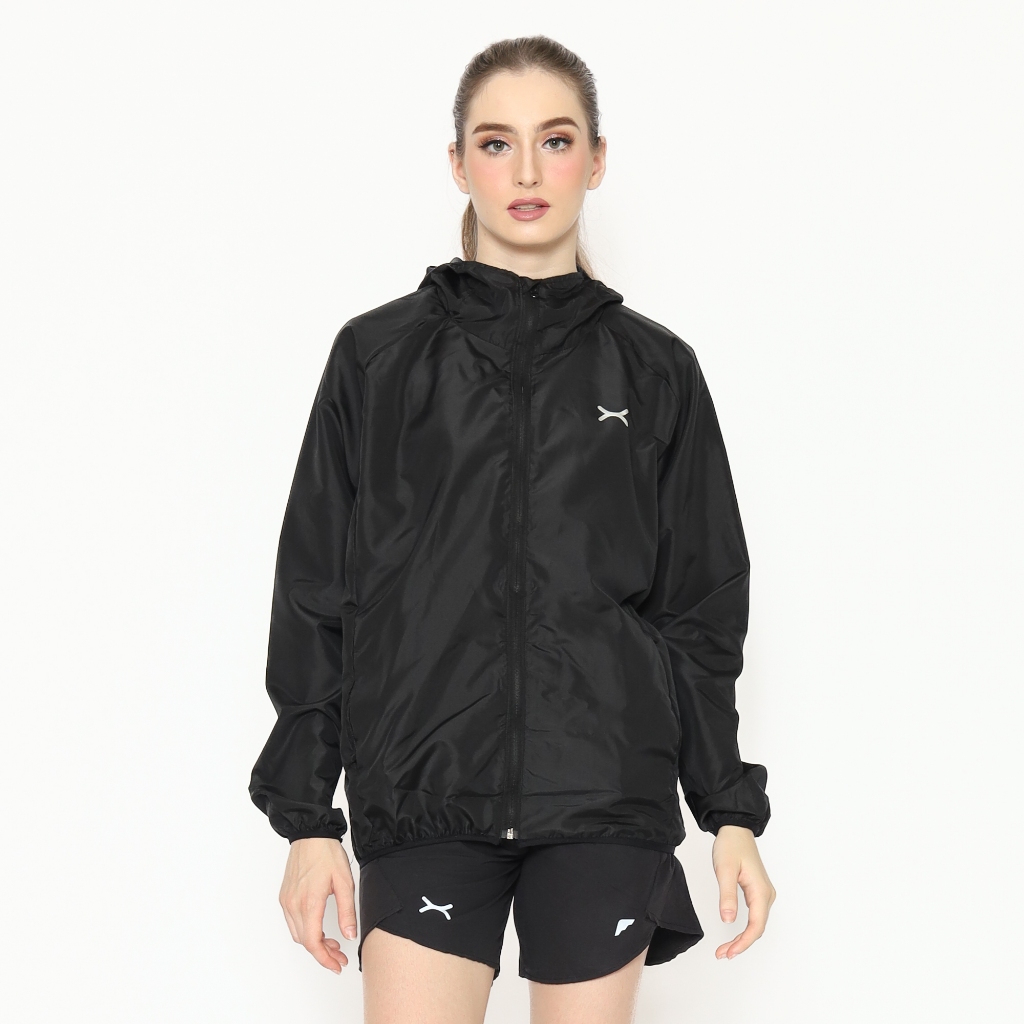 Flexzone Jaket Windbreaker Hoodie Wanita Winder series FJS-505HT