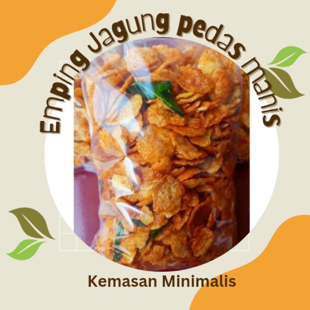 

emping jagung krispi pedas manis renyah cemilan