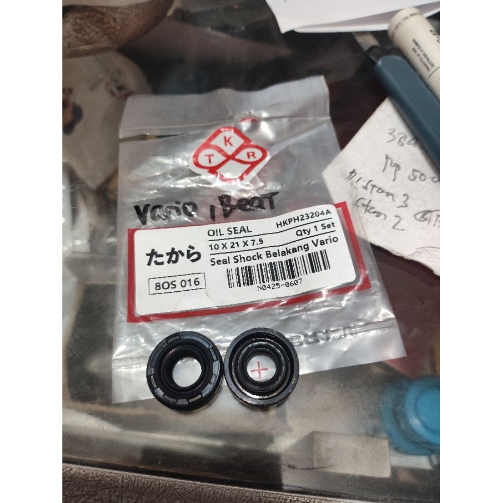 SEAL SHOCK BELAKANG VARIO BEAT 10X21X7,5 GENUINE TKR harga 1pc