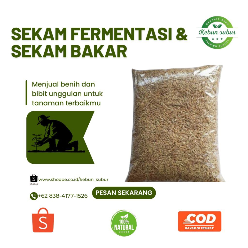 KEBUN_SUBUR - Media Tanam Sekam Padi Fermentasi / Sekam Bakar Padi
