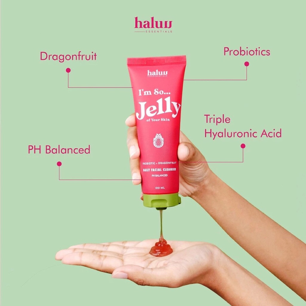 [NEW ORI] Haluu Essentials I'm So Jelly Daily Facial Cleanser Sabun Cuci Muka (100ml)