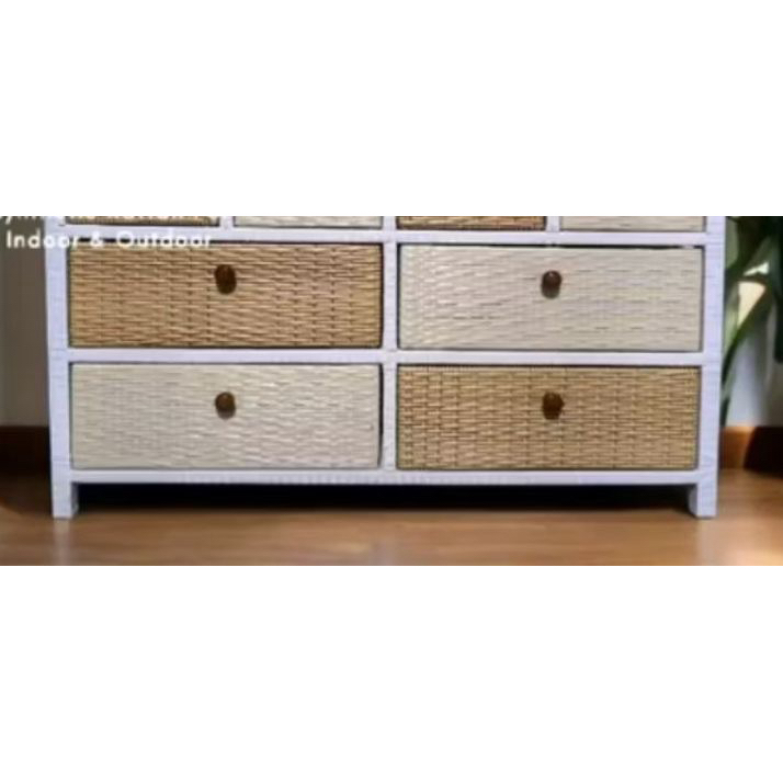 Lemari Laci Rotan Sintetis 4 Susun Minimalis