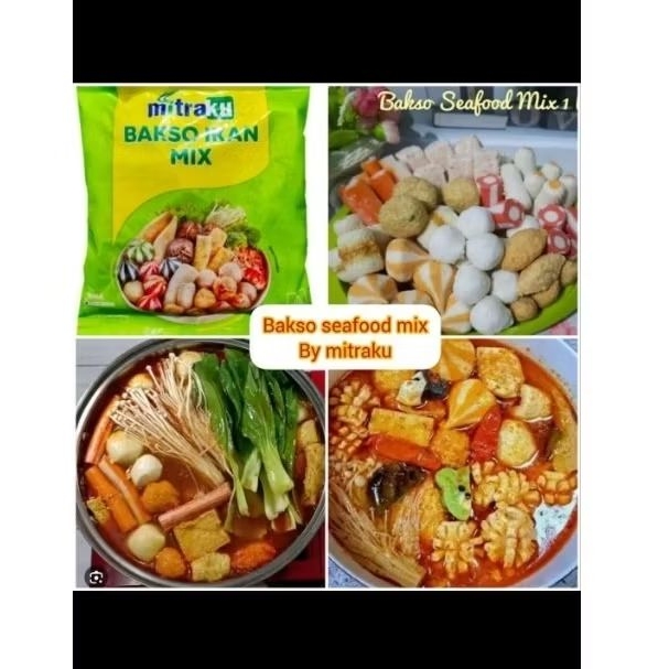 

mitraku seafod mix , mitraku baso mix 250gr frozen food