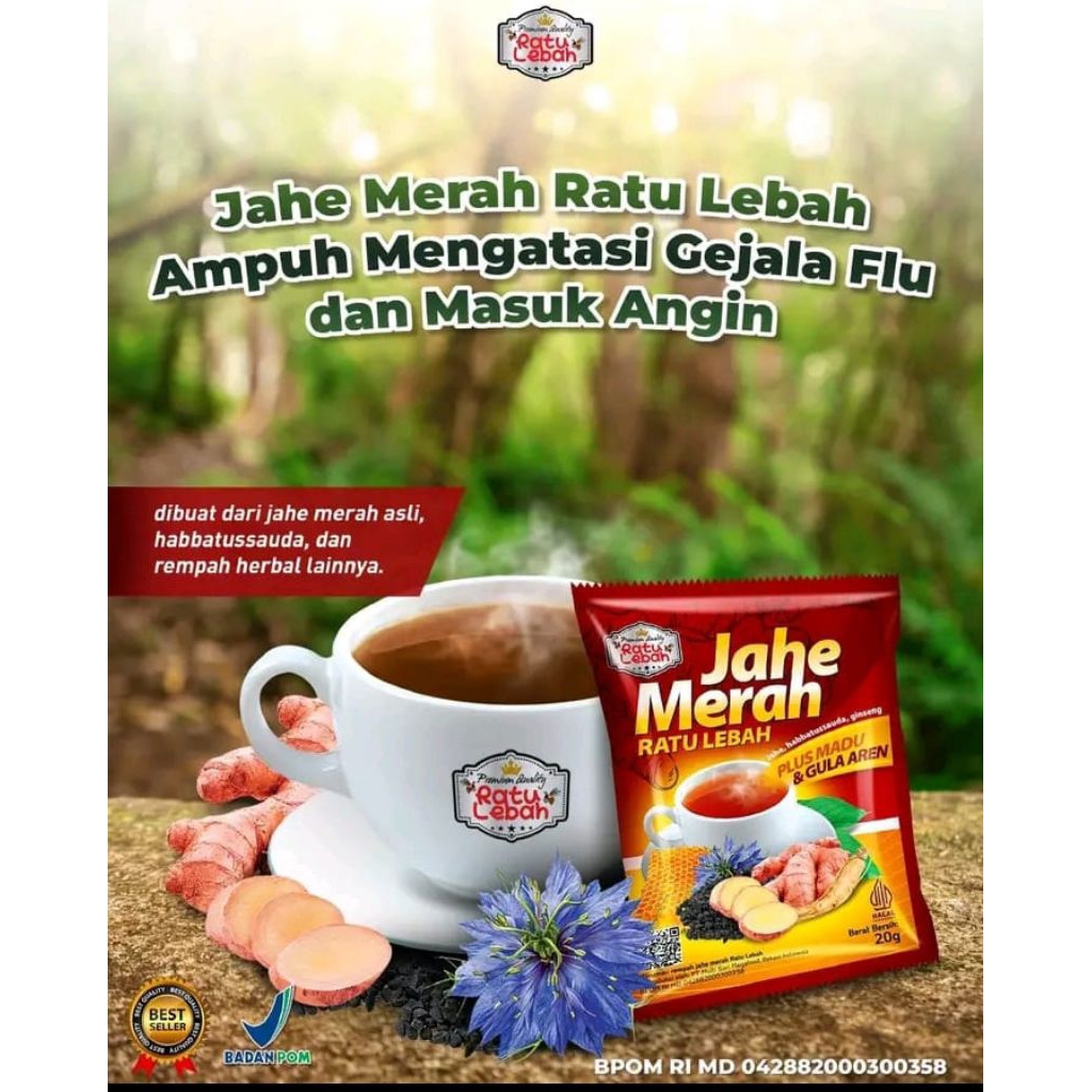 

jahe merah ratu lebah 12 pc