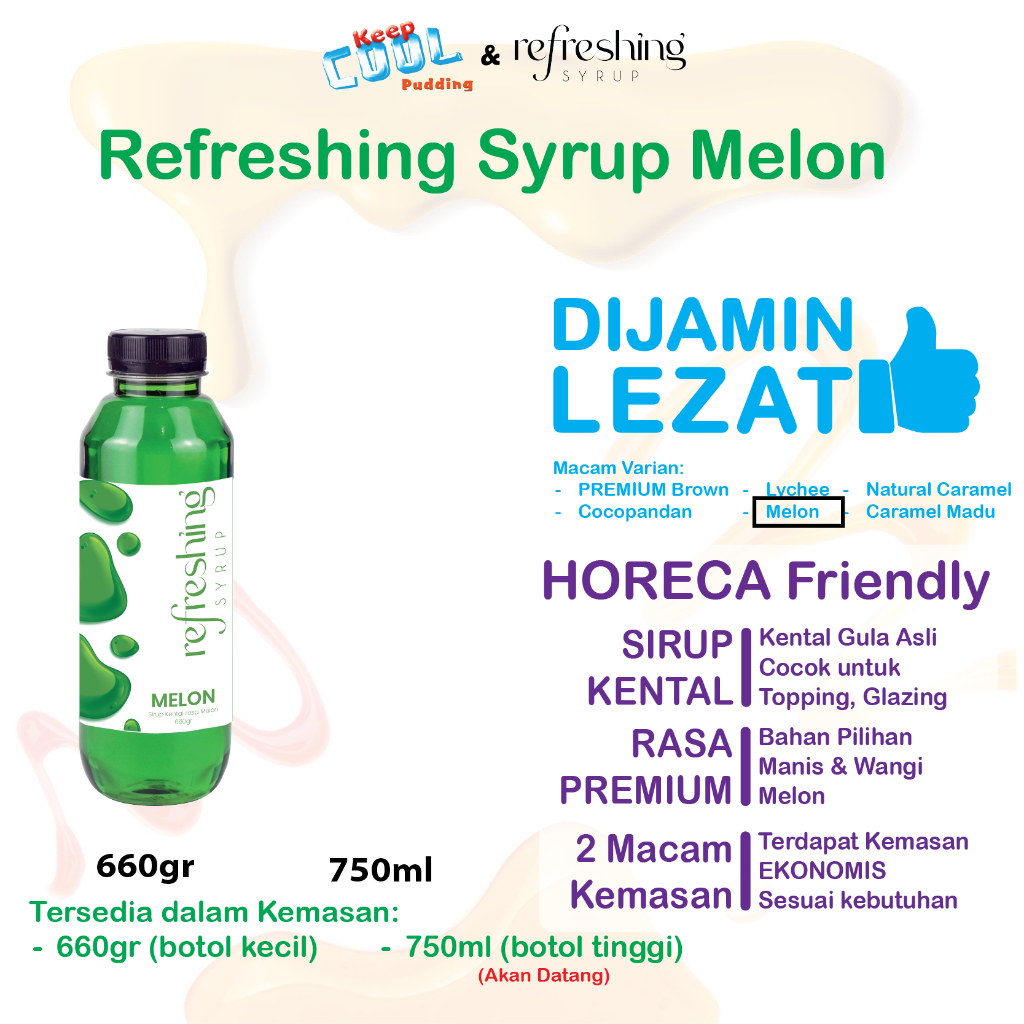 

Refreshing Syrup rasa Melon