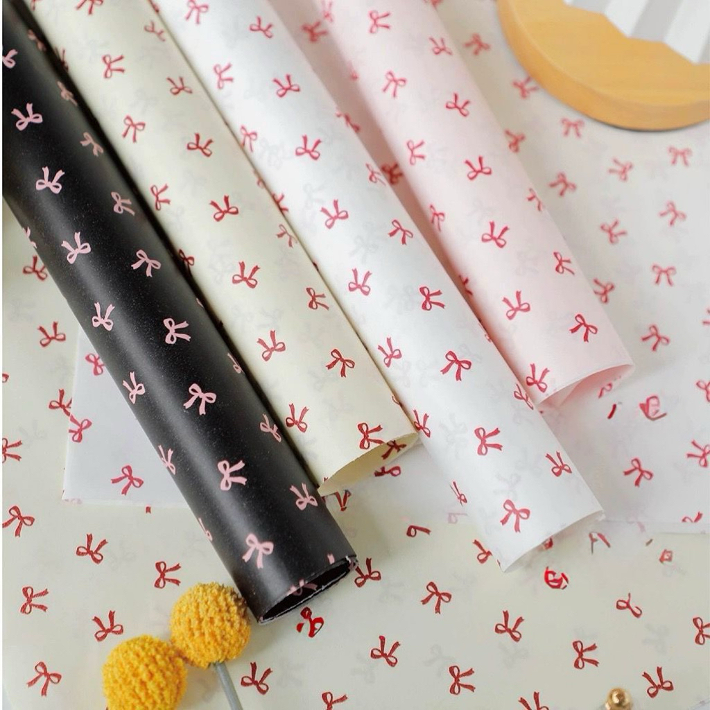 

[08048] Kertas Buket Bunga motif Pita | Flower Paperwrap Ribbon | Coquette Ribbon Flower Paperwrap