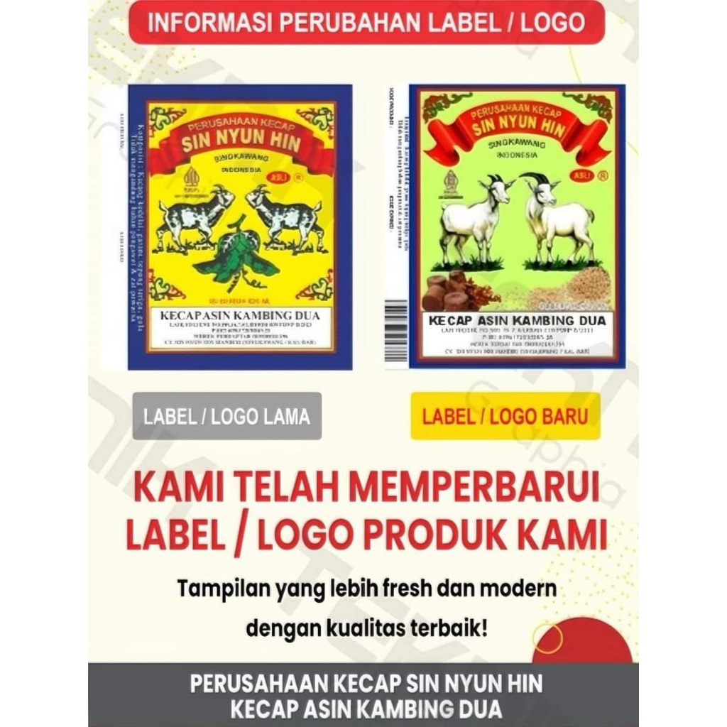

Kecap Asin Special Sin Nyiun Hin Cap Kambing Dua Asli Singkawang Kal-Bar Kemasan Botol Plastik 620ml