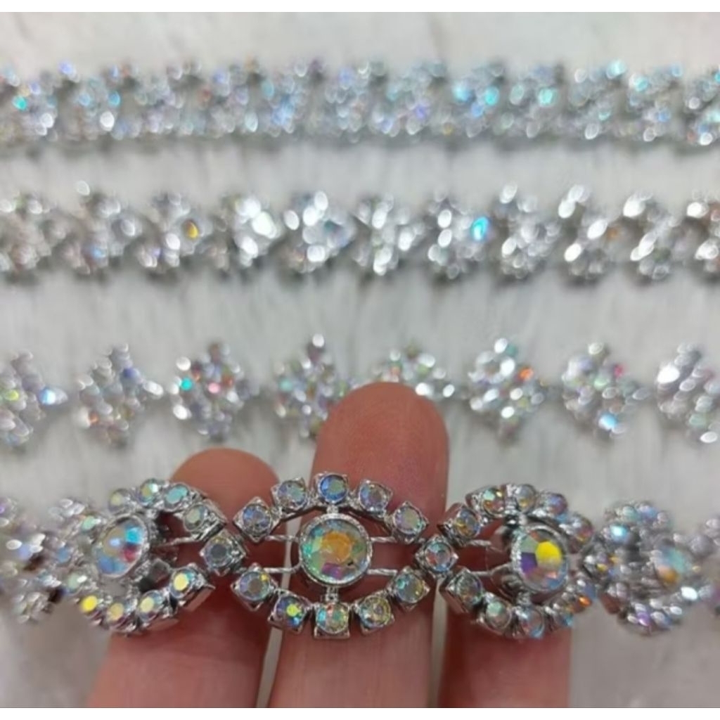 Payet Manik Plat Motif Gold Silver METERAN